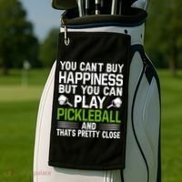 Play Pickleball And That's Pretty Close Pickleball Paddle Golf Towel thumb 2