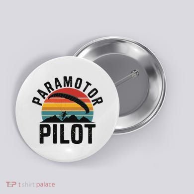 Paramotor Pilot Adventure Skydiving Paramotor Gifts For Button