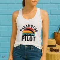 Paramotor Pilot Adventure Skydiving Paramotor Gifts For Women's Tank Top thumb 2