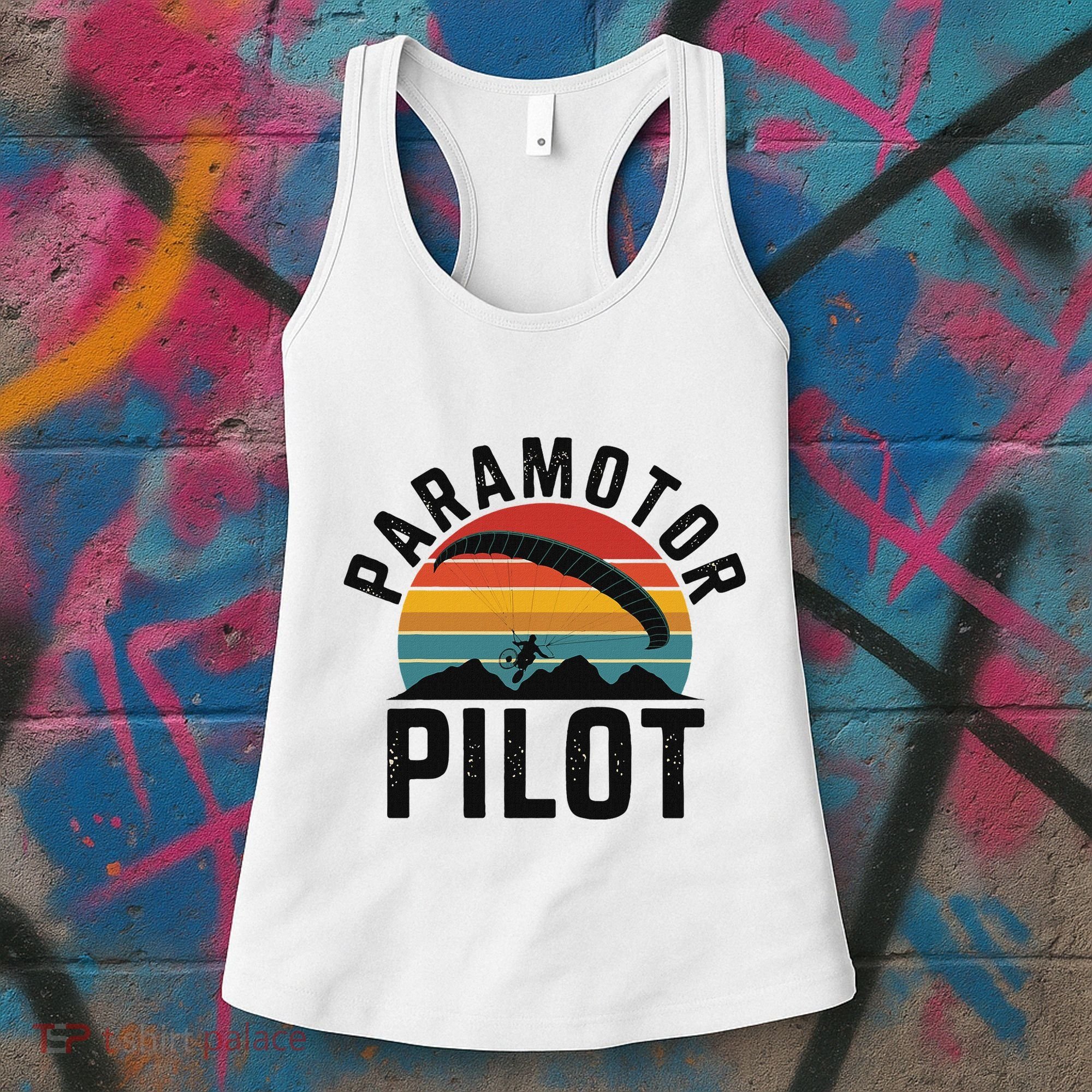 Paramotor Pilot Adventure Skydiving Paramotor Gifts For Women's Tank Top