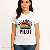 Paramotor Pilot Adventure Skydiving Paramotor Gifts For Women's T-Shirt thumb 4