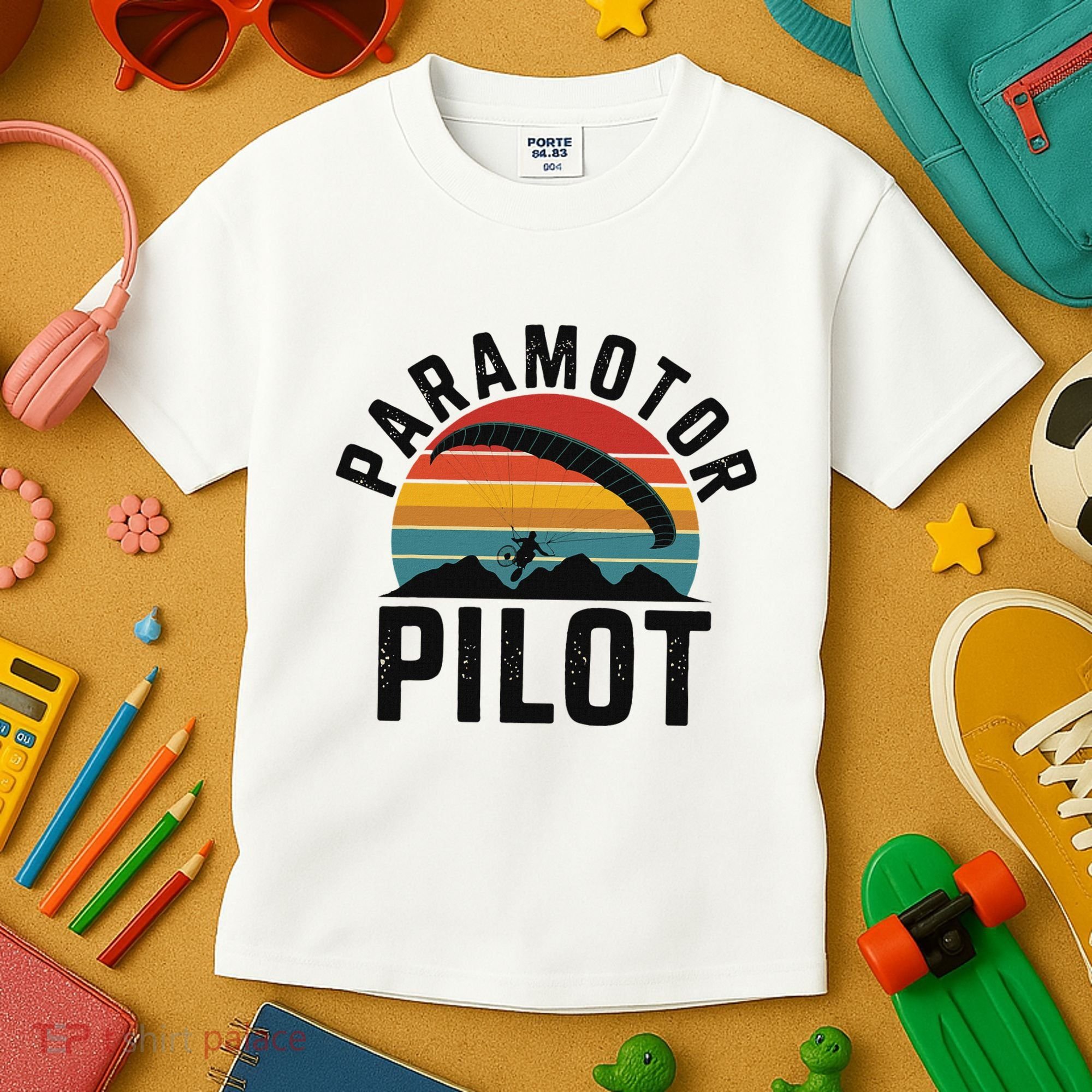 Paramotor Pilot Adventure Skydiving Paramotor Gifts For Kids T-Shirt