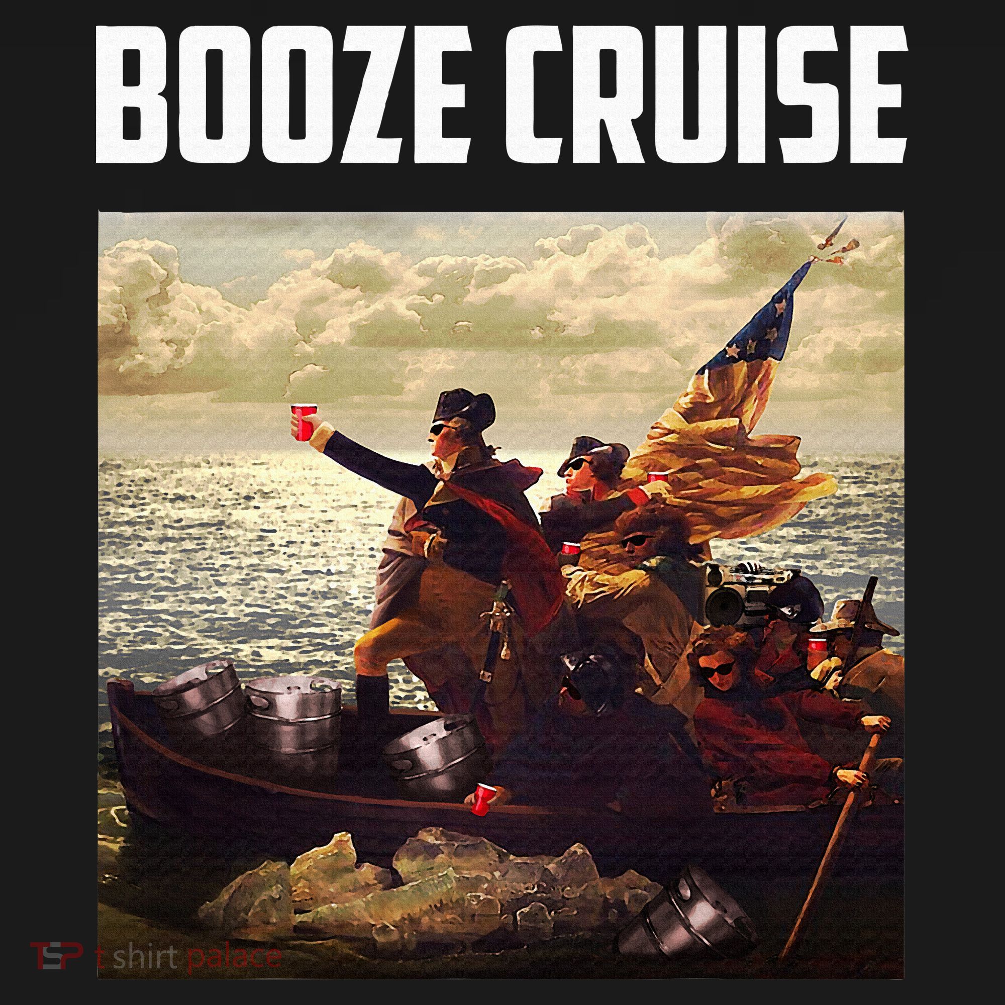 Political Party Booze Cruise Shades & Red Cups Women's Tank Top