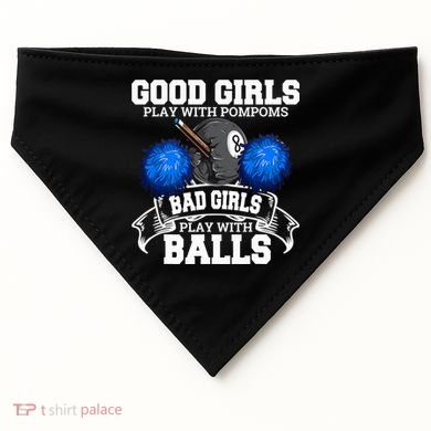 Pool Player Billiards Funny Gift Father's Day USA-Made Doggie Bandana