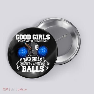 Pool Player Billiards Funny Gift Father's Day Button