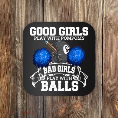 Pool Player Billiards Funny Gift Father's Day Coaster