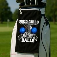 Pool Player Billiards Funny Gift Father's Day Golf Towel thumb 2