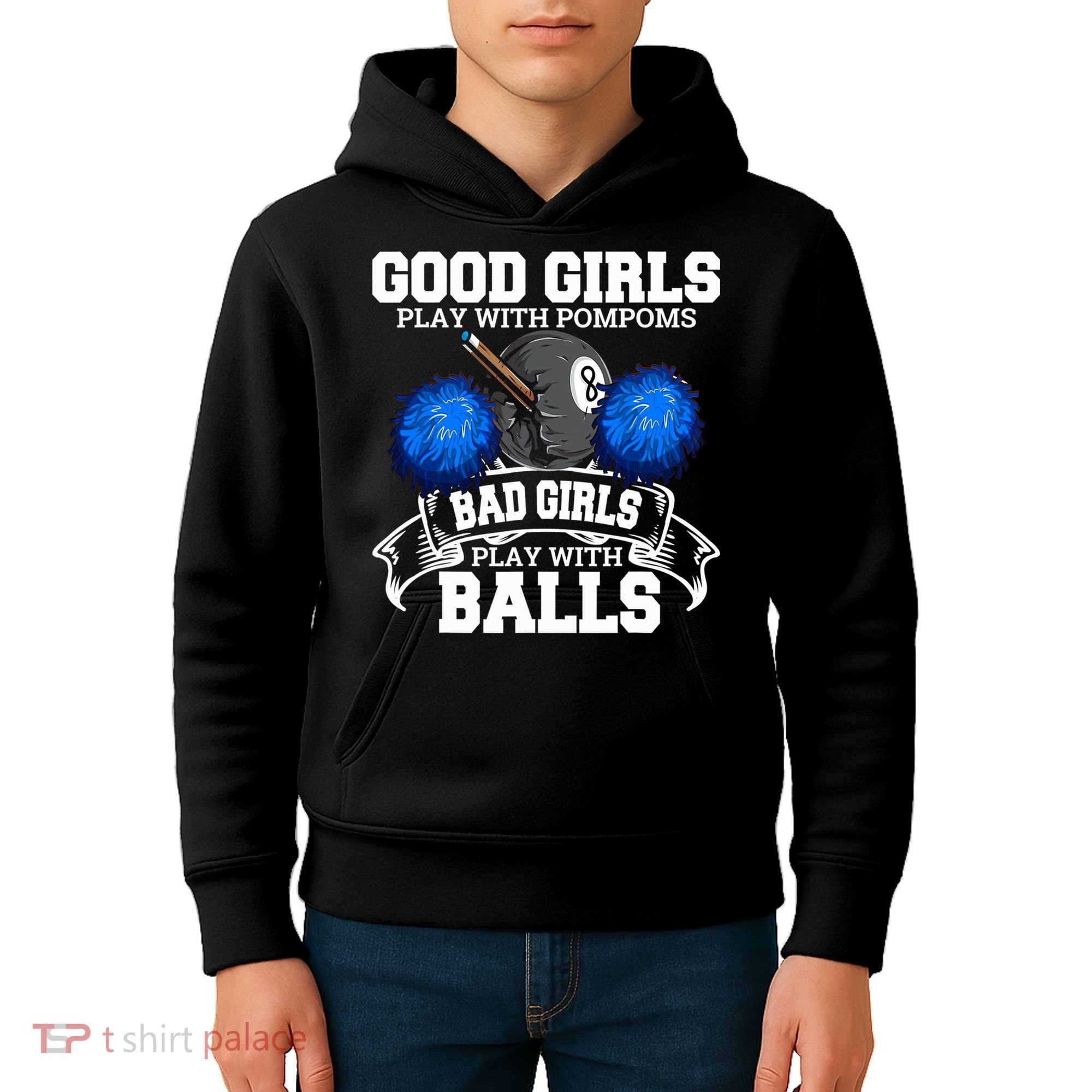 Pool Player Billiards Funny Gift Father's Day Kids Hoodie