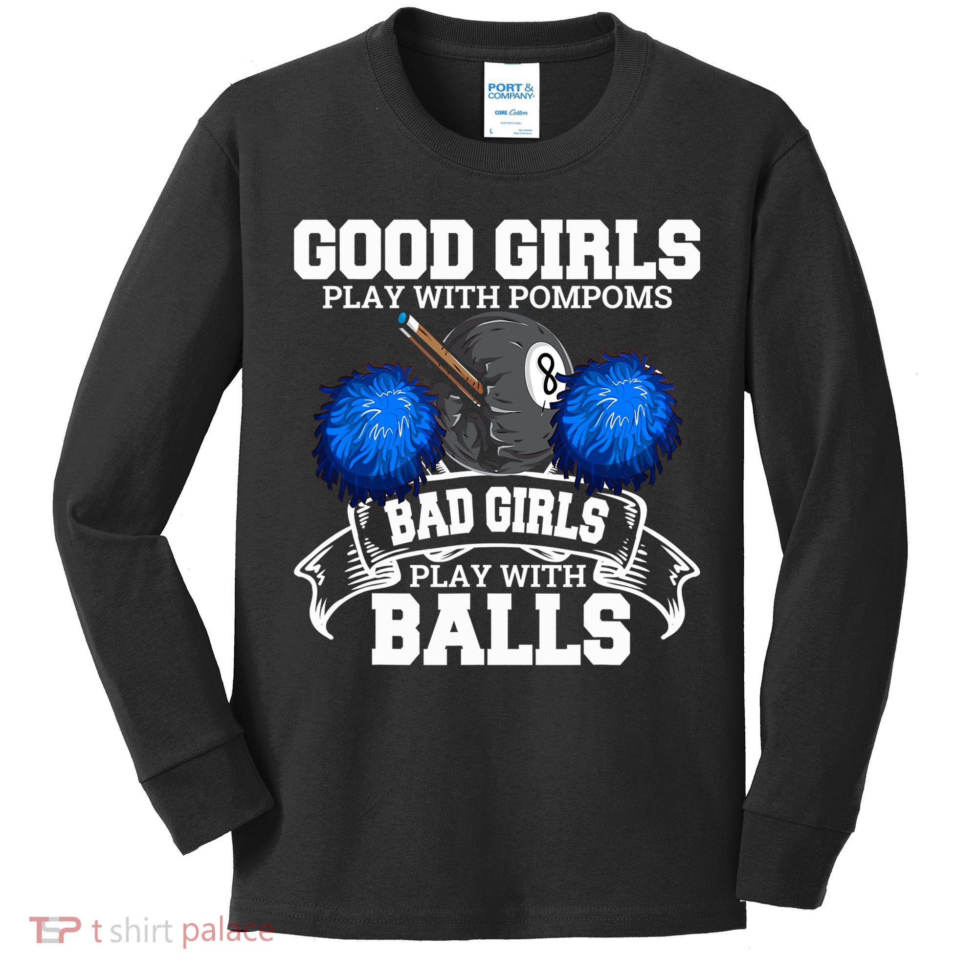 Pool Player Billiards Funny Gift Father's Day Kids Long Sleeve Shirt