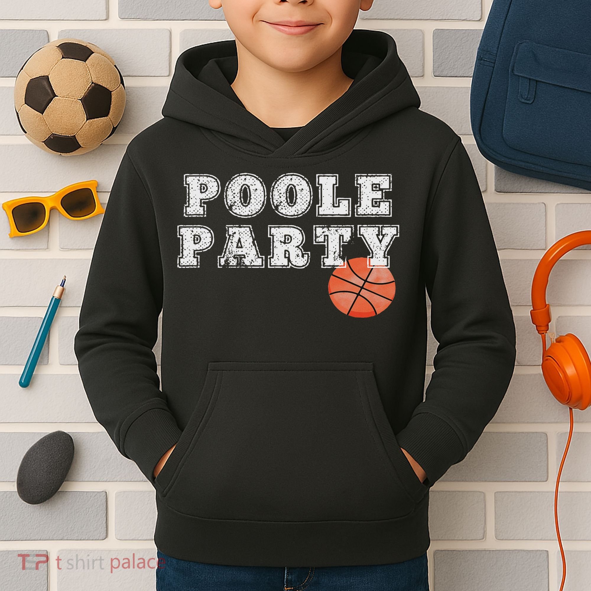 Poole Party Basketball Kids Hoodie
