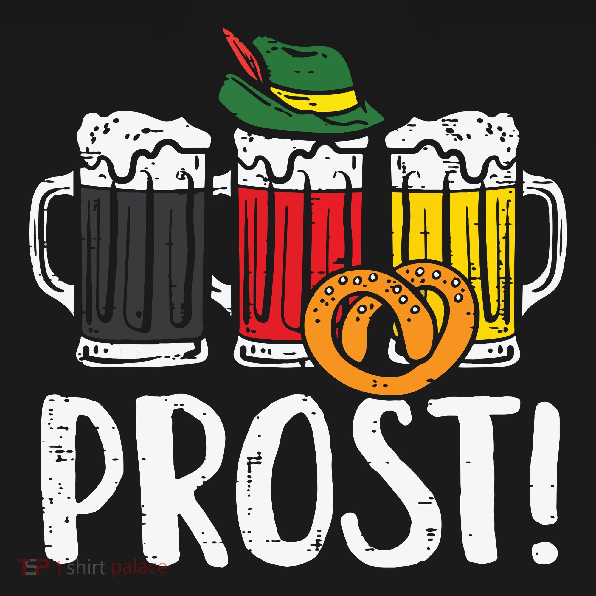 Prost Pretzel Bavarian Beers German Oktoberfest Long Sleeve Shirt
