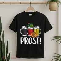 Prost Pretzel Bavarian Beers German Oktoberfest T-Shirt thumb 2