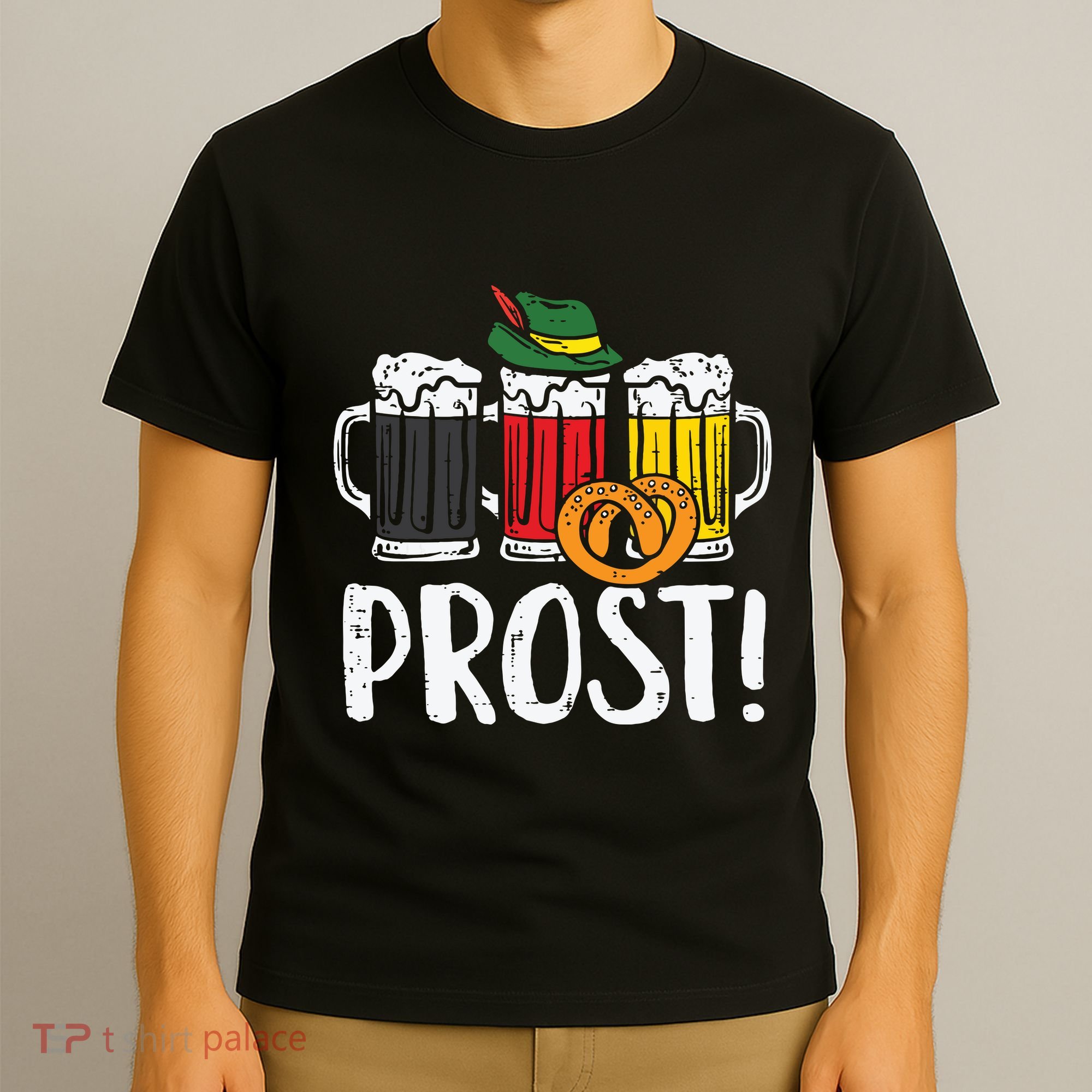 Prost Pretzel Bavarian Beers German Oktoberfest T-Shirt