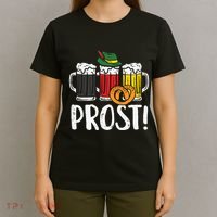 Prost Pretzel Bavarian Beers German Oktoberfest T-Shirt thumb 4