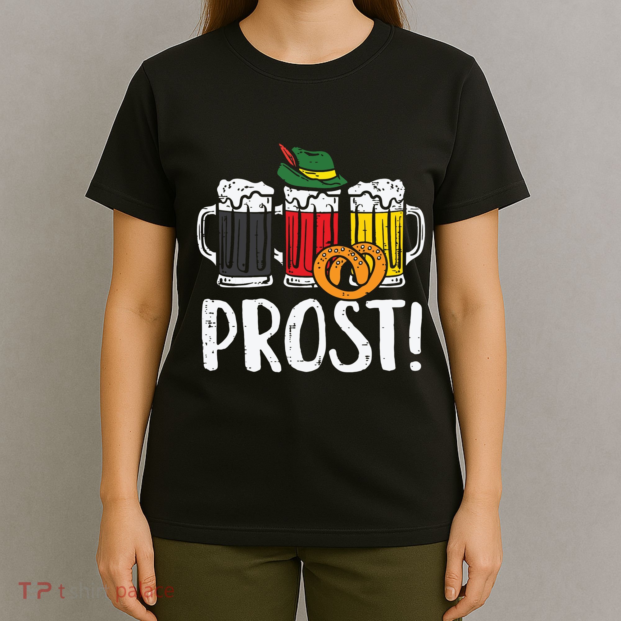 Prost Pretzel Bavarian Beers German Oktoberfest T-Shirt