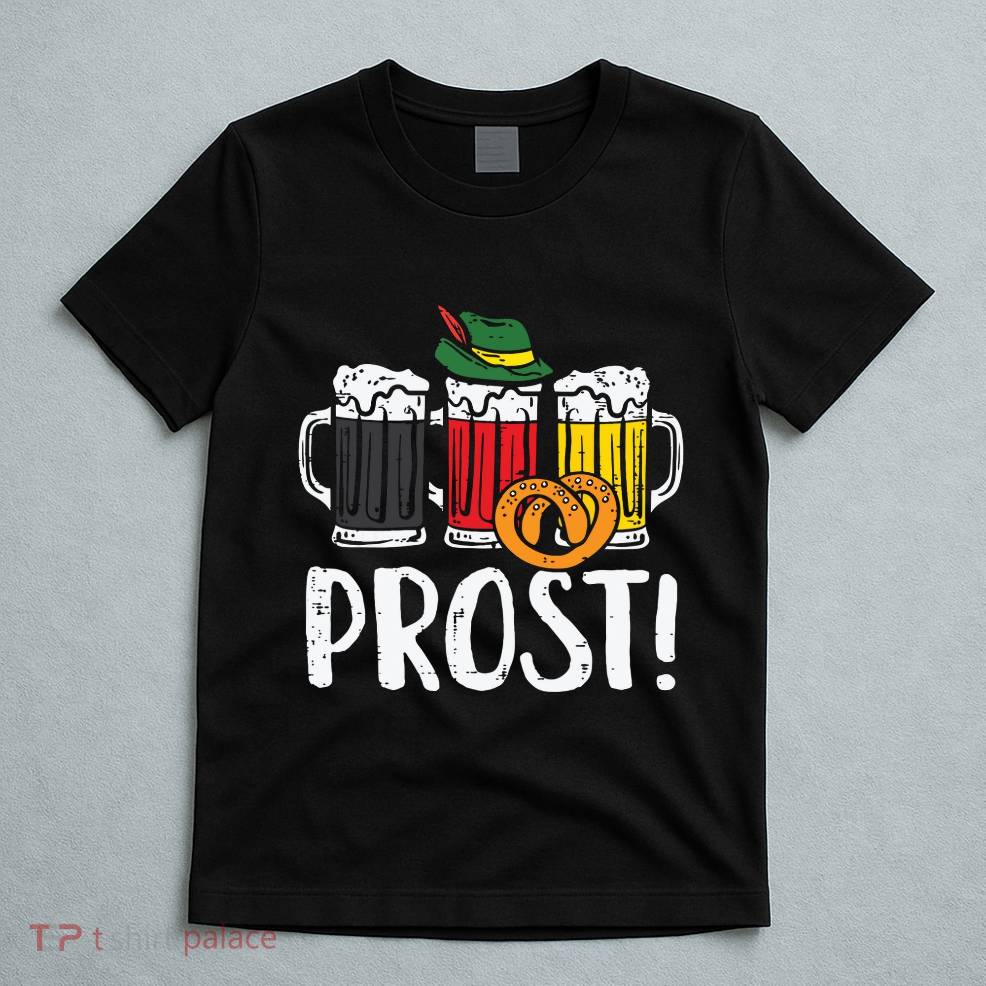 Prost Pretzel Bavarian Beers German Oktoberfest T-Shirt