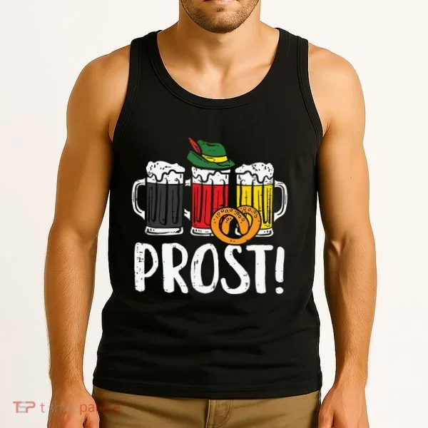 Prost Pretzel Bavarian Beers German Oktoberfest Tank Top