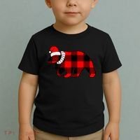 Plaid Polar Bear Christmas Holiday Toddler T-Shirt thumb 2
