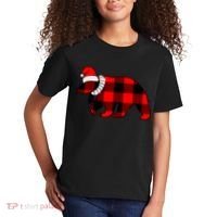 Plaid Polar Bear Christmas Holiday Kids T-Shirt thumb 2