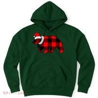 Plaid Polar Bear Christmas Holiday Hoodie thumb 0