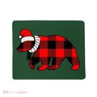 Plaid Polar Bear Christmas Holiday Mousepad thumb 0