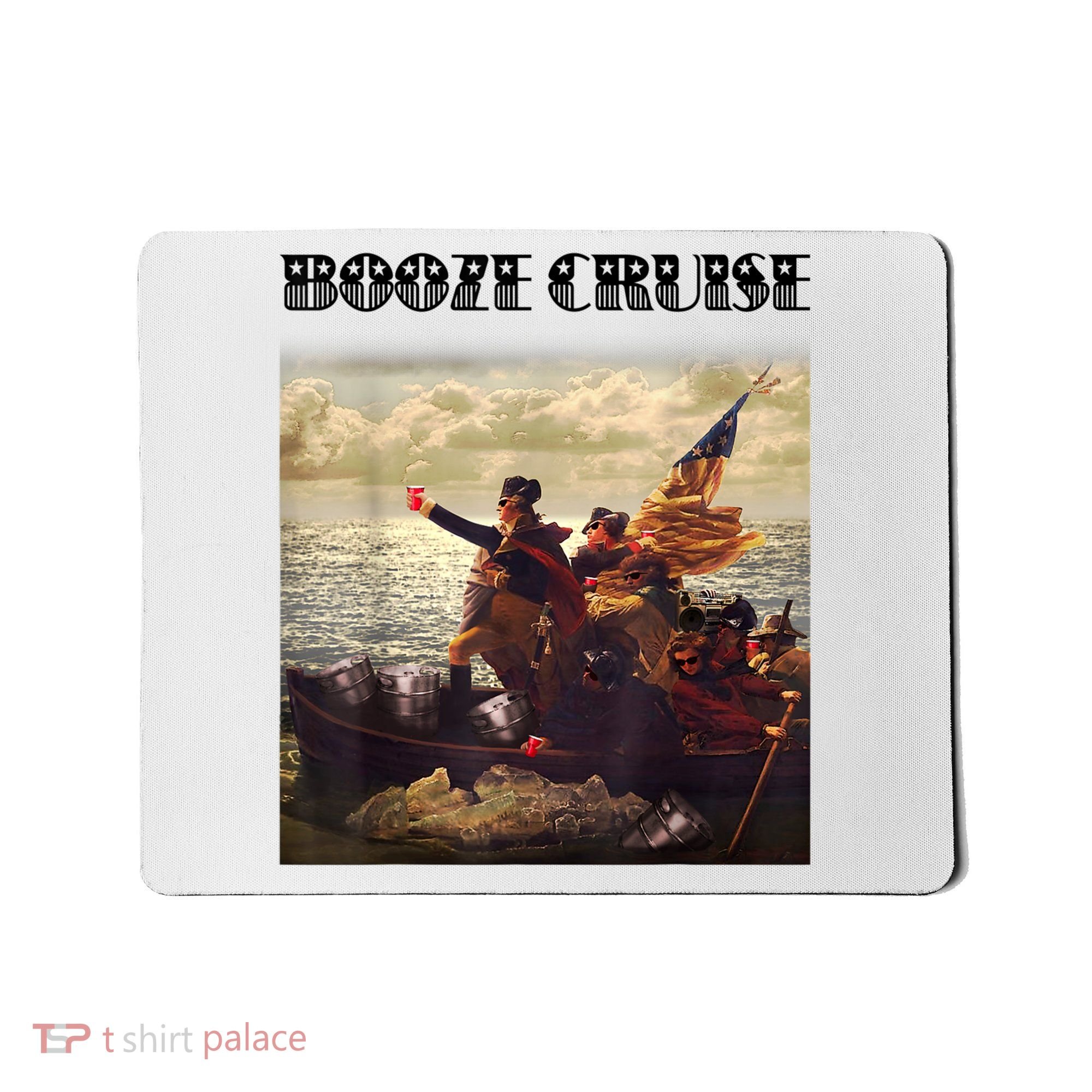 Political Party Booze Cruise Shades & Red Cups Funny Mousepad