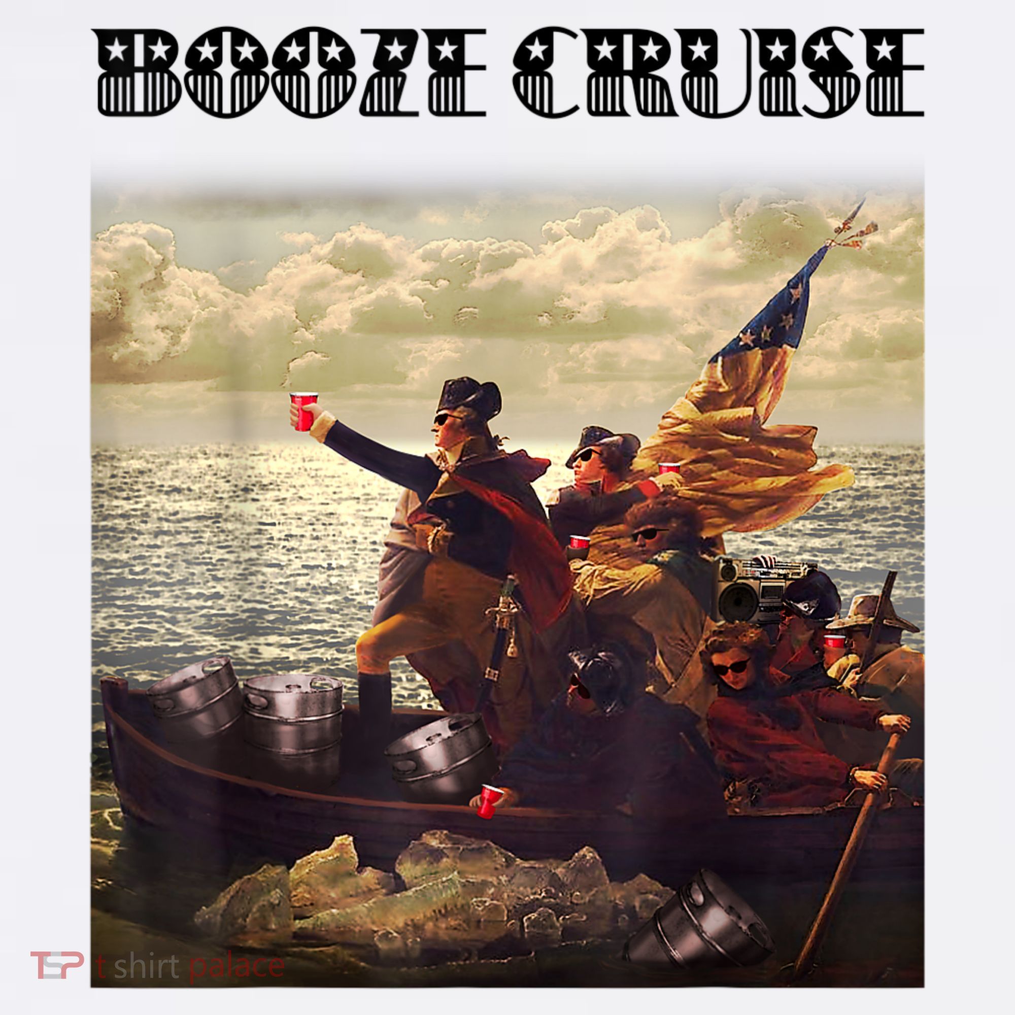 Political Party Booze Cruise Shades & Red Cups Funny Mousepad