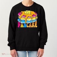 Pansexual Pancake Breakfast Food Pun Pan Pride Flag LGBTQ Women's Sweatshirt thumb 0