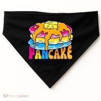 Pansexual Pancake Breakfast Food Pun Pan Pride Flag LGBTQ USA-Made Doggie Bandana thumb 0