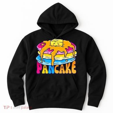 Pansexual Pancake Breakfast Food Pun Pan Pride Flag LGBTQ Hoodie