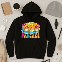 Pansexual Pancake Breakfast Food Pun Pan Pride Flag LGBTQ Hoodie thumb 3