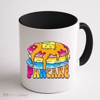 Pansexual Pancake Breakfast Food Pun Pan Pride Flag LGBTQ Coffee Mug thumb 1