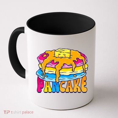 Pansexual Pancake Breakfast Food Pun Pan Pride Flag LGBTQ Coffee Mug