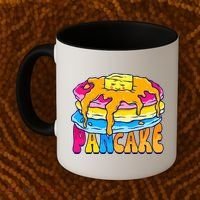 Pansexual Pancake Breakfast Food Pun Pan Pride Flag LGBTQ Coffee Mug thumb 2