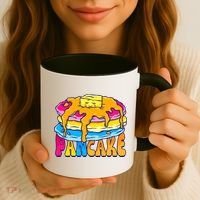 Pansexual Pancake Breakfast Food Pun Pan Pride Flag LGBTQ Coffee Mug thumb 3