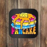 Pansexual Pancake Breakfast Food Pun Pan Pride Flag LGBTQ Coaster thumb 0