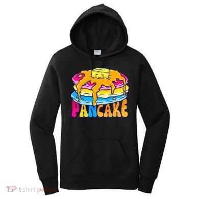 Pansexual Pancake Breakfast Food Pun Pan Pride Flag LGBTQ Women's Hoodie