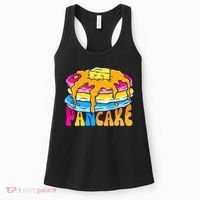 Pansexual Pancake Breakfast Food Pun Pan Pride Flag LGBTQ Women's Tank Top thumb 0