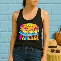 Pansexual Pancake Breakfast Food Pun Pan Pride Flag LGBTQ Women's Tank Top thumb 2