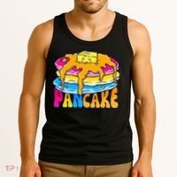 Pansexual Pancake Breakfast Food Pun Pan Pride Flag LGBTQ Tank Top thumb 3