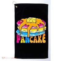 Pansexual Pancake Breakfast Food Pun Pan Pride Flag LGBTQ Golf Towel thumb 0