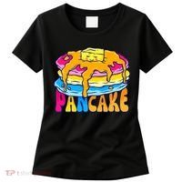 Pansexual Pancake Breakfast Food Pun Pan Pride Flag LGBTQ Women's T-Shirt thumb 0