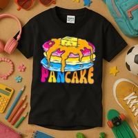 Pansexual Pancake Breakfast Food Pun Pan Pride Flag LGBTQ Kids T-Shirt thumb 3