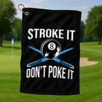 Pool Player Billard 8ball Golf Towel thumb 1