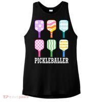 Pickleballer Pickle Baller Funny Cute Pickleball Ladies PosiCharge Tri-Blend Wicking Tank thumb 0