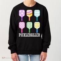 Pickleballer Pickle Baller Funny Cute Pickleball Women's Sweatshirt thumb 0