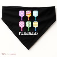 Pickleballer Pickle Baller Funny Cute Pickleball USA-Made Doggie Bandana thumb 0