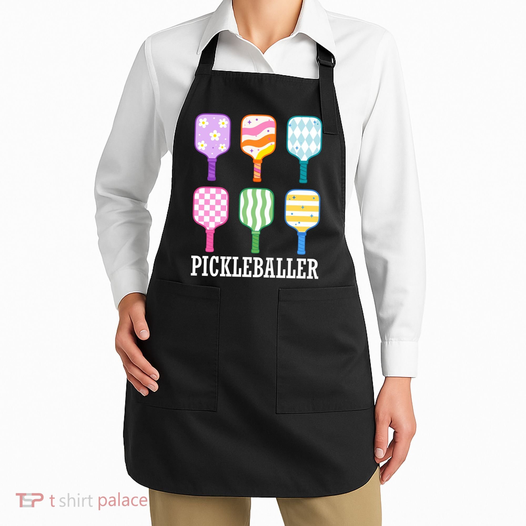 Pickleballer Pickle Baller Funny Cute Pickleball Apron
