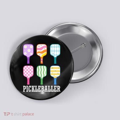 Pickleballer Pickle Baller Funny Cute Pickleball Button