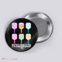 Pickleballer Pickle Baller Funny Cute Pickleball Button thumb 0